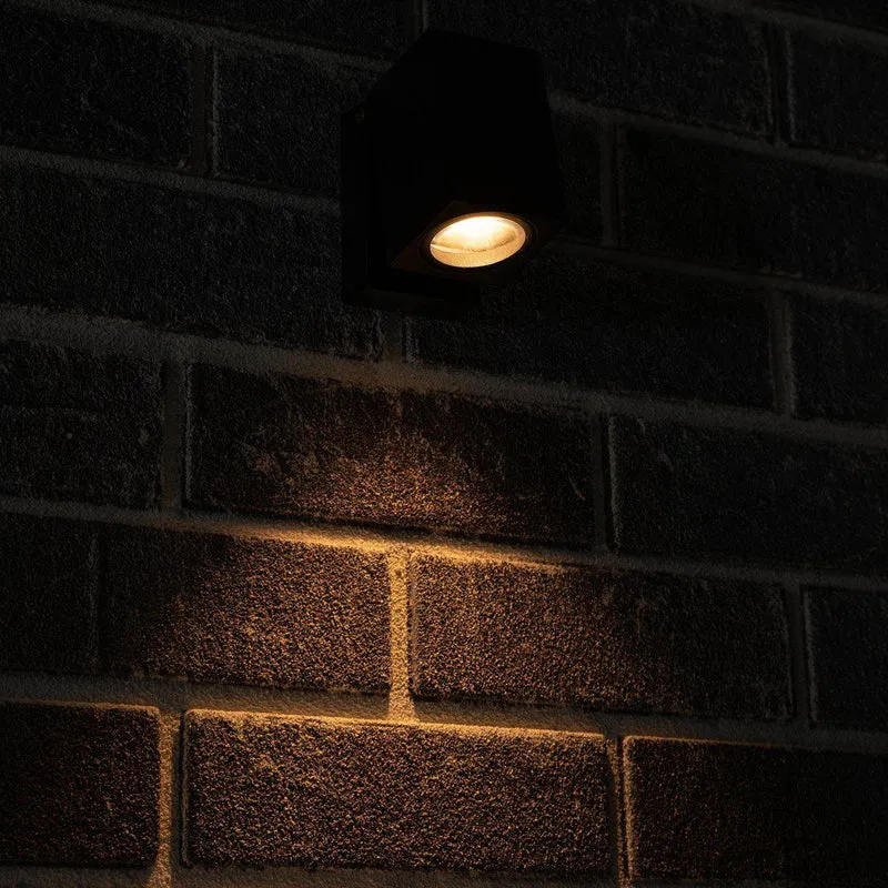 Außen-Wandleuchte schwarz 1x GU10 IP44 für LED und Halogen bis 35W schwenkbar - LED's Light