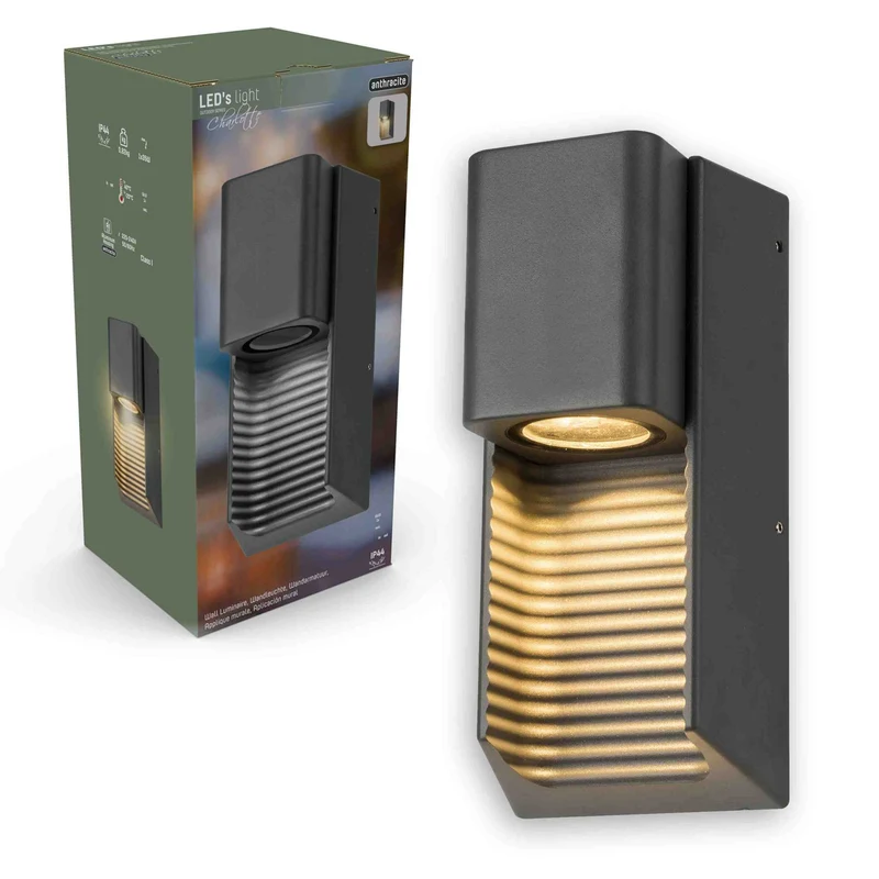 Außen-Wandleuchte anthrazit 1x GU10 IP44 - LED's Light