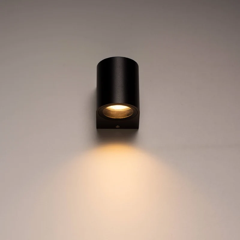 Außen-Wandleuchte schwarz 1x GU10 IP44 für LED und Halogen bis 35W - LED's Light