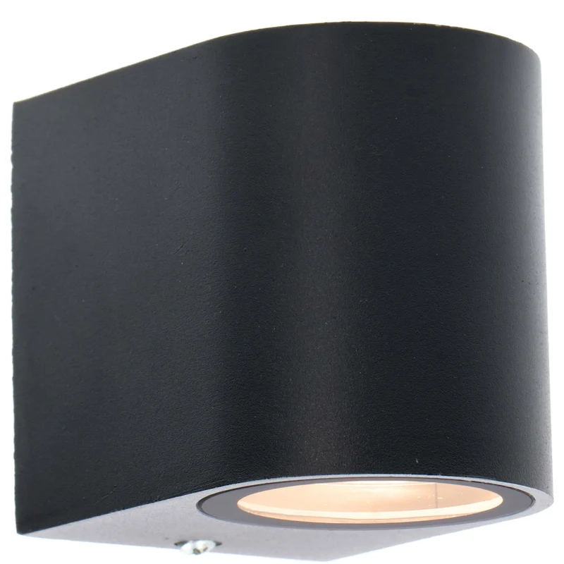 Außen-Wandleuchte schwarz 1x GU10 IP44 für LED und Halogen bis 35W - LED's Light