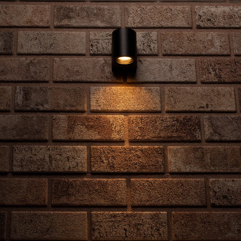 Außen-Wandleuchte schwarz 1x GU10 IP44 für LED und Halogen bis 35W - LED's Light