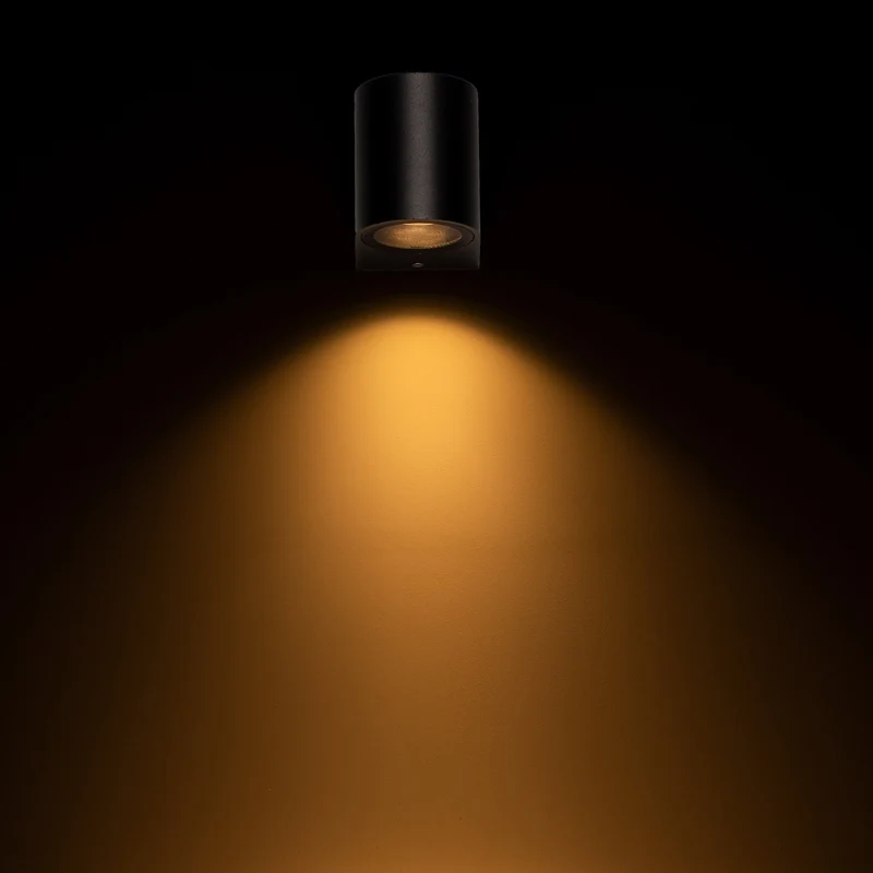 Außen-Wandleuchte schwarz 1x GU10 IP44 für LED und Halogen bis 35W - LED's Light