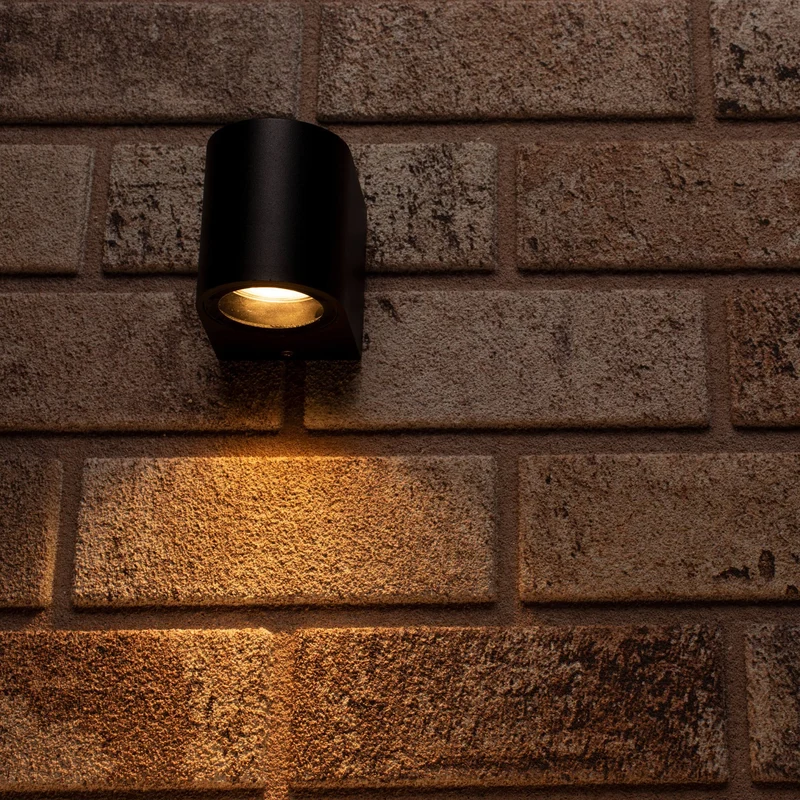 Außen-Wandleuchte schwarz 1x GU10 IP44 für LED und Halogen bis 35W - LED's Light