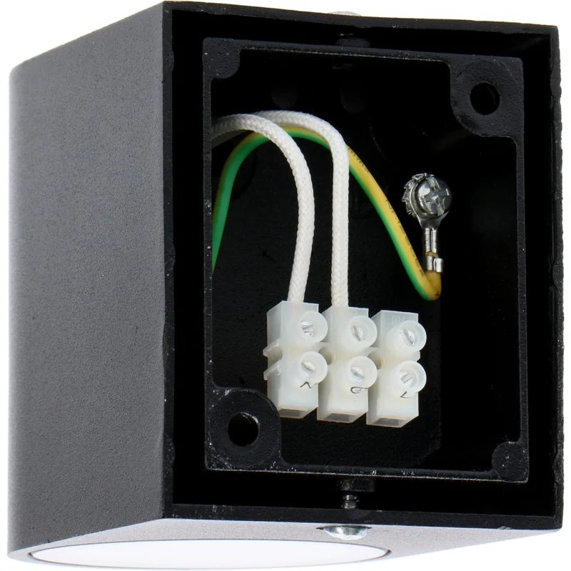 Außen-Wandleuchte schwarz 1x GU10 IP44 für LED und Halogen bis 35W - LED's Light