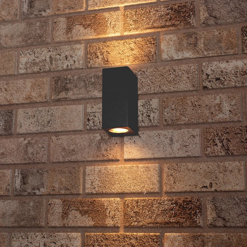 Außen-Wandleuchte anthrazit 2x GU10 IP44 für LED und Halogen bis 35W - LED's Light