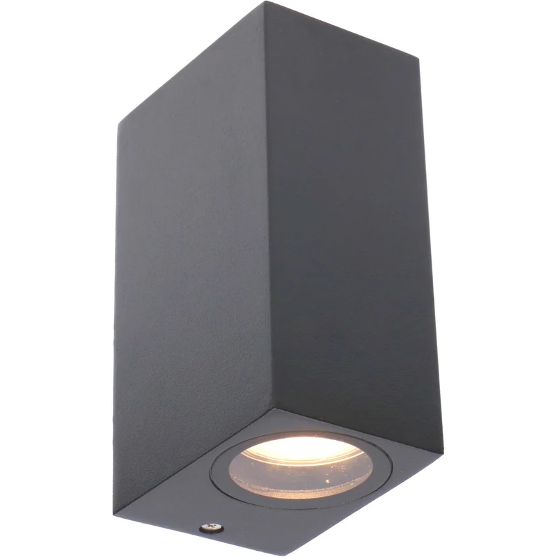 Außen-Wandleuchte anthrazit 2x GU10 IP44 für LED und Halogen bis 35W - LED's Light