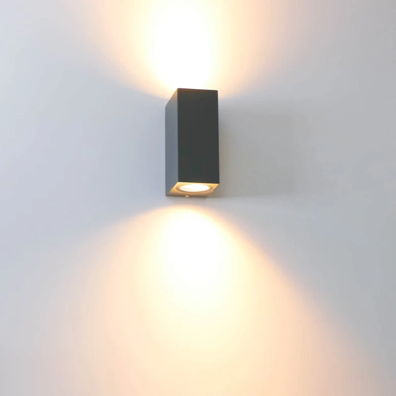 Außen-Wandleuchte anthrazit 2x GU10 IP44 für LED und Halogen bis 35W - LED's Light