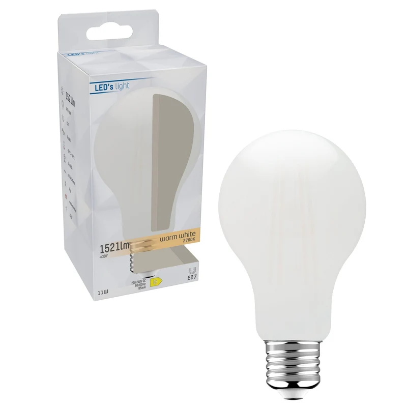 LED Birne E27 11,0W warmweiß Opal A70 - LED's Light