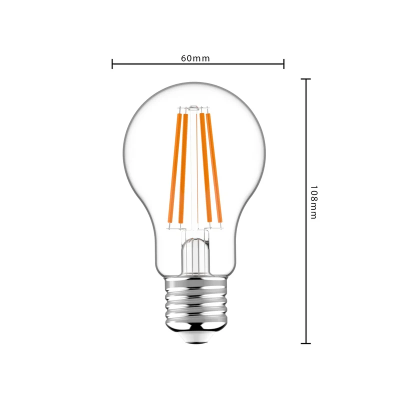 LED Glühbirne E27 dimmbar 7W warmweiß Klar A60 - LED's Light