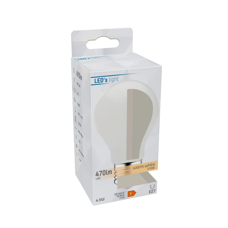 LED Glühbirne E27 4.5W warmweiß Opal A60 - LED's Light