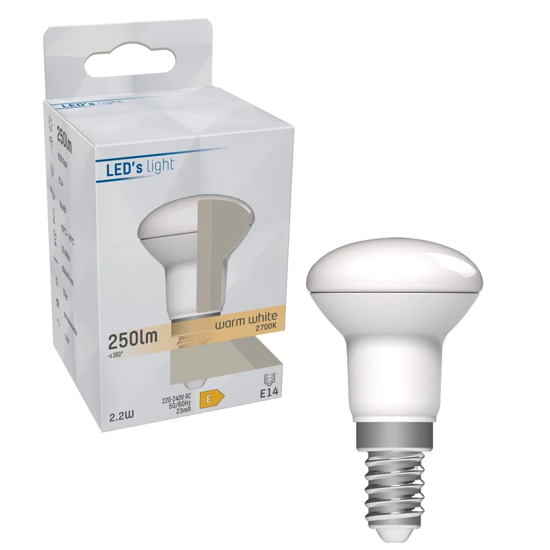 LED Reflektor E14 2,2W warmweiß Opal R39 - LED's Light