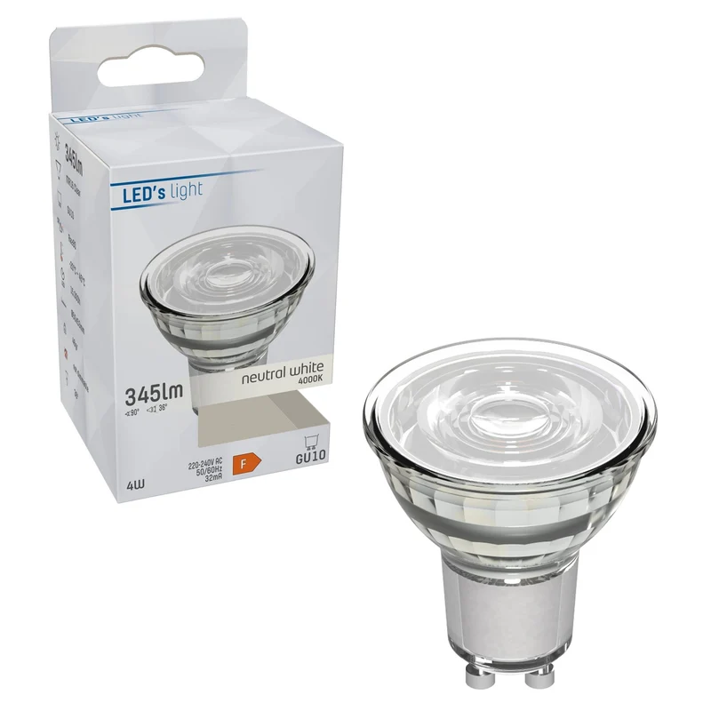 LED Spot GU10 4W neutralweiß Klar PAR16 - LED's Light
