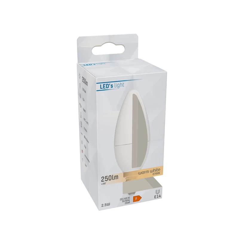 LED Kerze E14 2.5W warmweiß Opal C35 - LED's Light