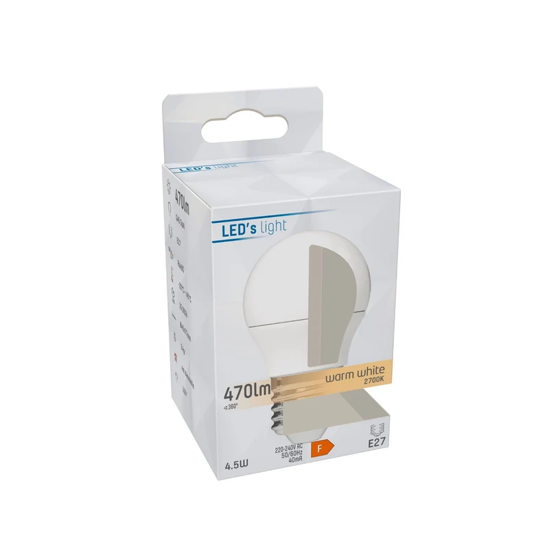 LED Kugel E27 4.5W warmweiß Opal G45 - LED's Light