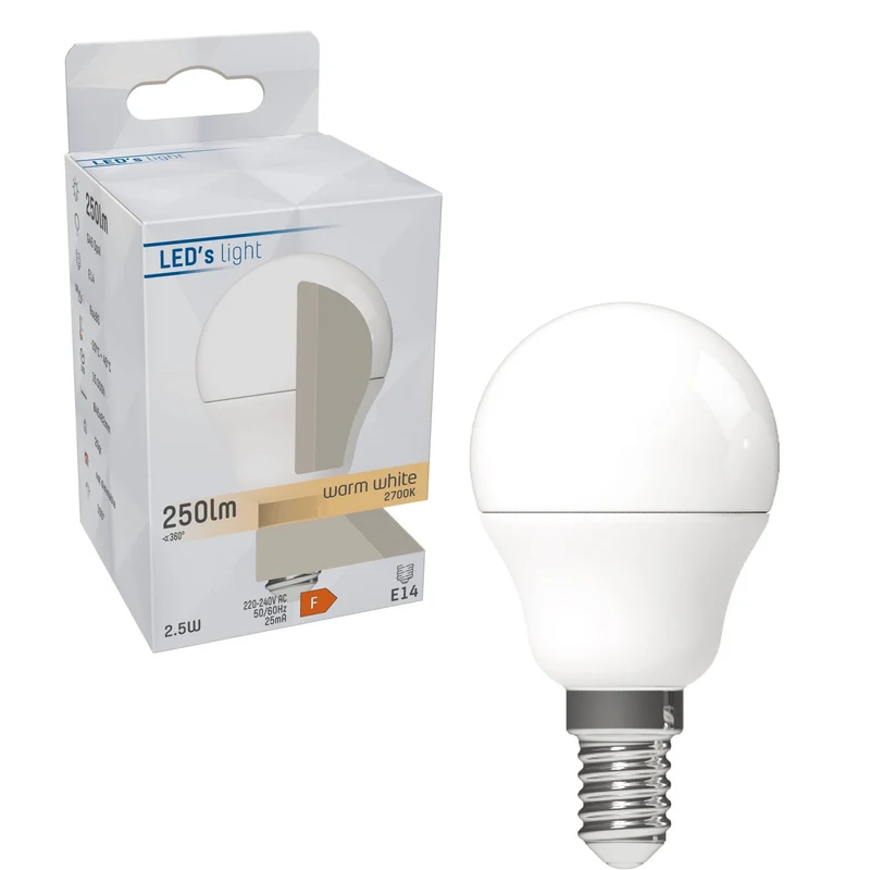 LED Kugel E14 2.5W warmweiß Opal G45 - LED's Light