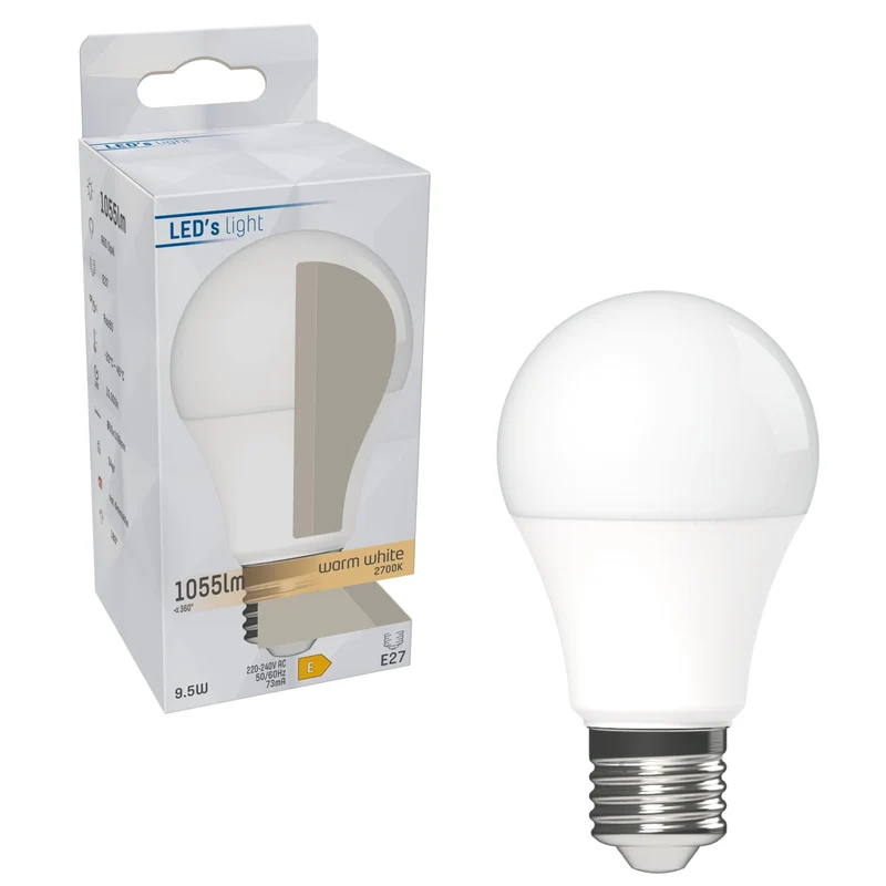 LED Glühbirne E27 9.5W warmweiß Opal A60 - LED's Light