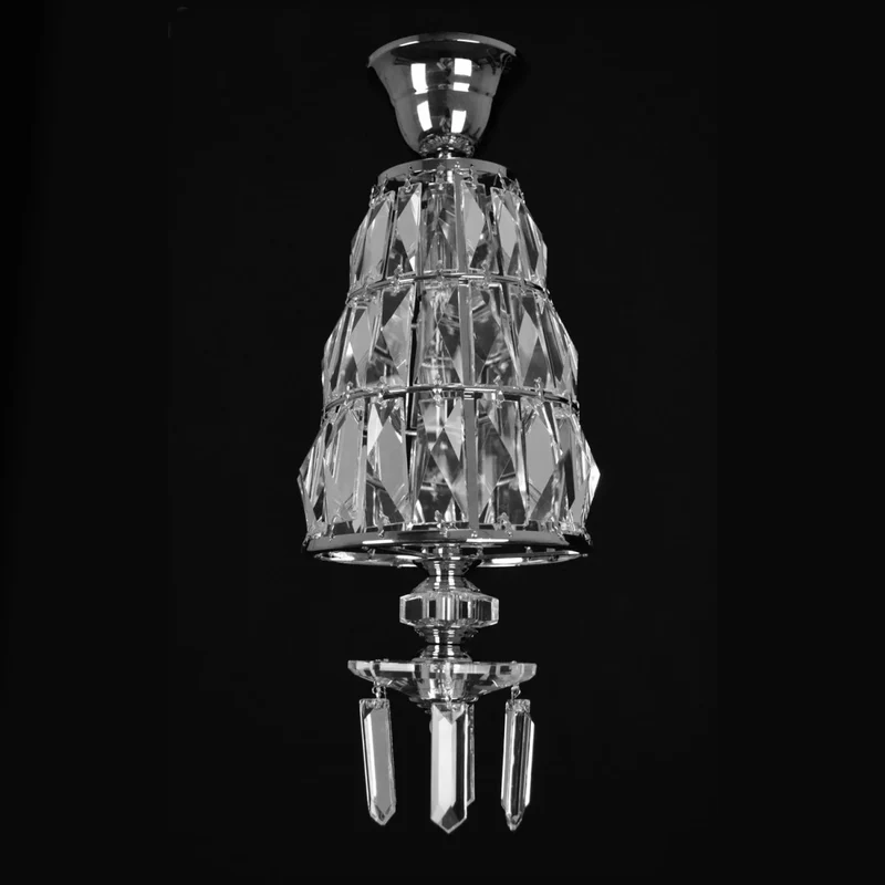 Casa Padrino Luxus Kristall Hängeleuchte Silber Ø 16 x H. 45 cm - Prunkvolle Messing Hängeleuchte mit böhmischem Kristallglas - Barock Möbel - Edel & Prunkvoll