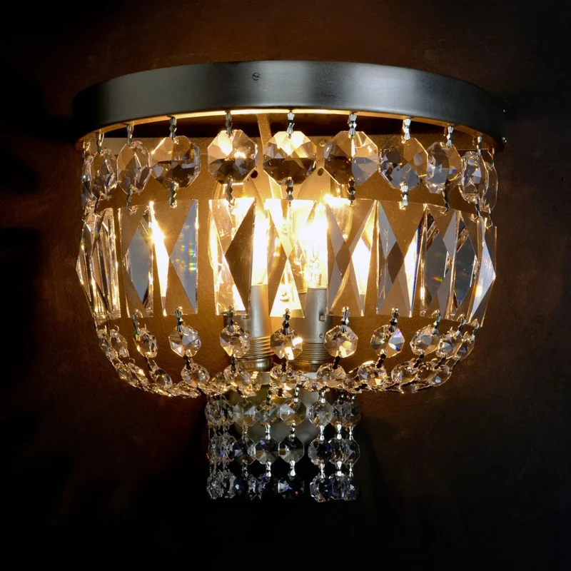 Casa Padrino Luxus Barock Kristall Kronleuchter Silber Ø 25 x H. 15 cm - Prunkvolle Messing Kronleuchter mit böhmischem Kristallglas - Barock Möbel - Edel & Prunkvoll