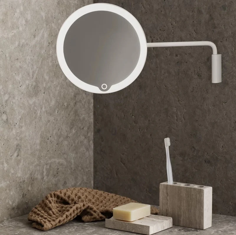 LED Kosmetikspiegel MODO schwarz Wandmontage - blomus