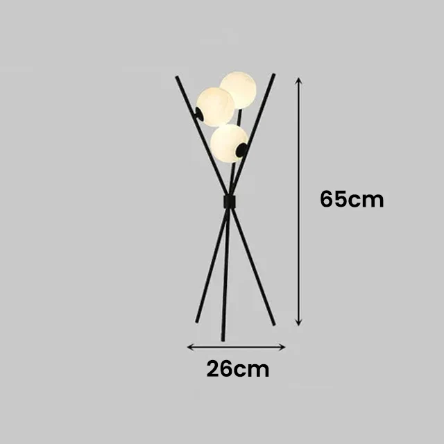 Vielseitige Stehlampe mit transparenten Glaskugeln – Vera
