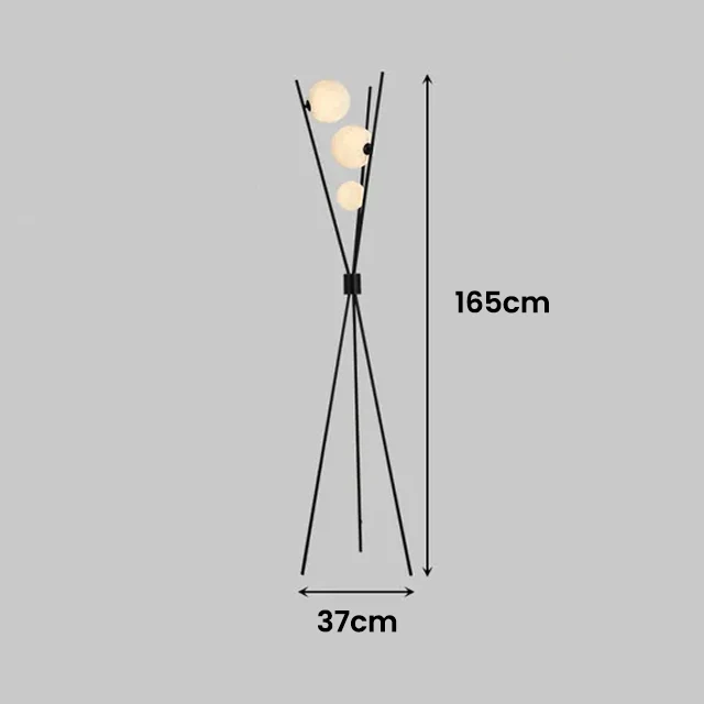 Vielseitige Stehlampe mit transparenten Glaskugeln – Vera