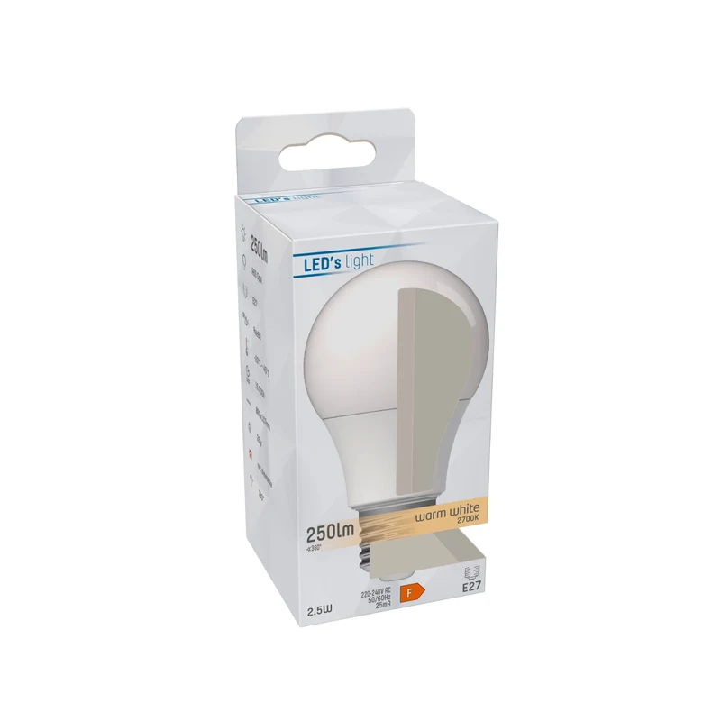 LED Birne E27 2,5W warmweiß Opal A60 - LED's Light