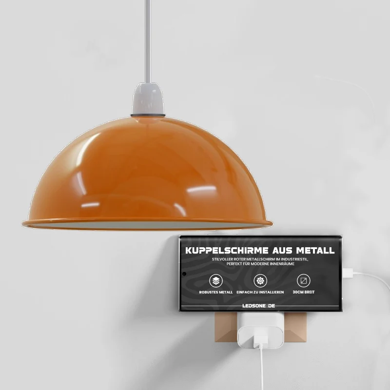 Lampenschirm Metall 30cm Modernes Halbkugel-Design ~2735