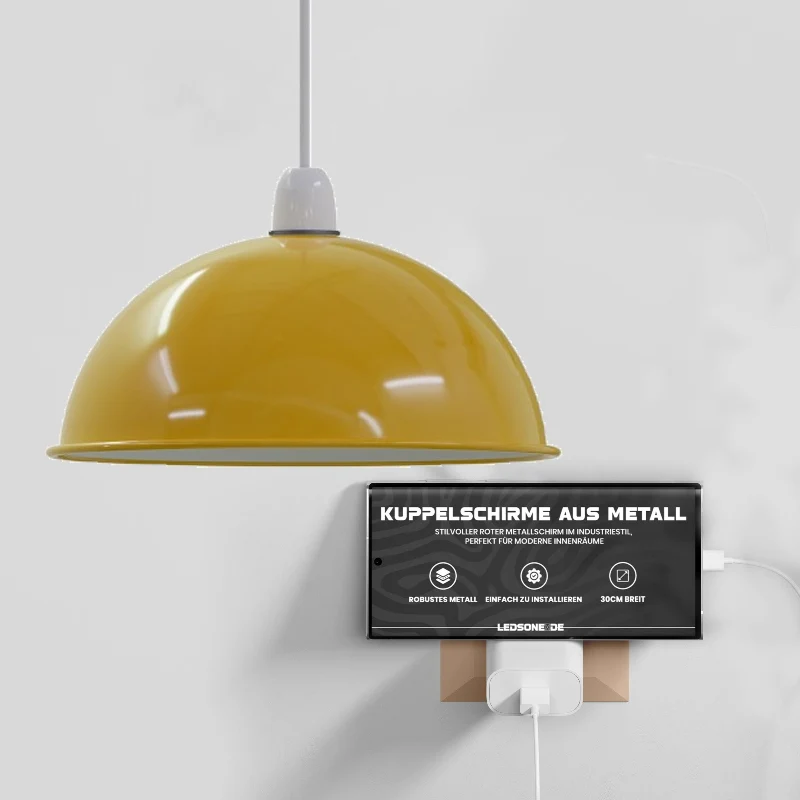 Lampenschirm Metall 30cm Modernes Halbkugel-Design ~2735