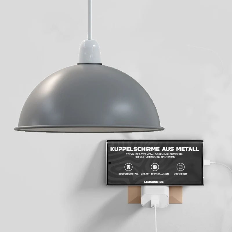 Lampenschirm Metall 30cm Modernes Halbkugel-Design ~2735