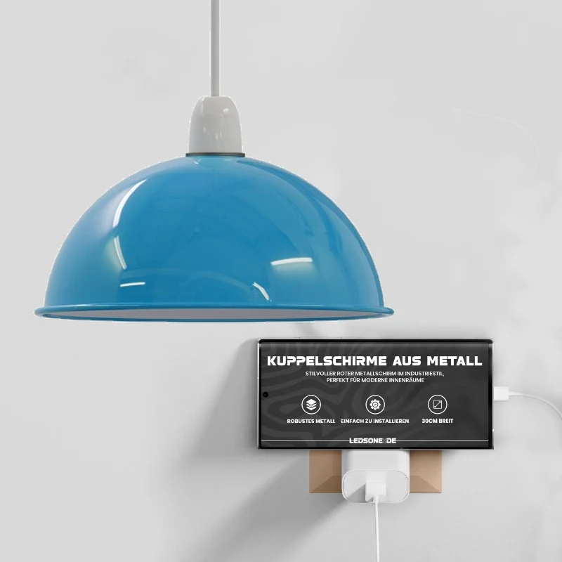 Lampenschirm Metall 30cm Modernes Halbkugel-Design ~2735