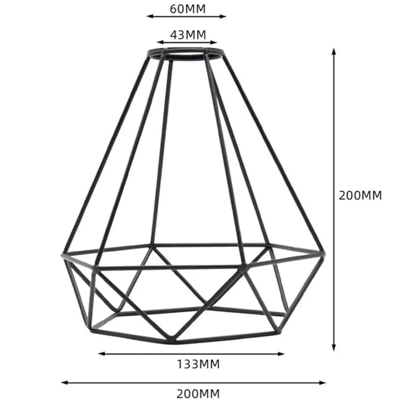 Moderne Pendelleuchte mit geometrischem Drahtdesign – E27, Gold~2779