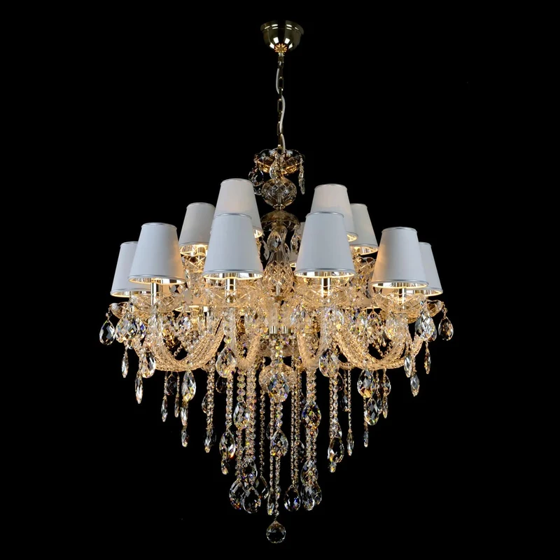 Casa Padrino Luxus Barock Kristall Kronleuchter Silber Ø 90 x H. 105 cm - Prunkvolle Messing Kronleuchter mit böhmischem Kristallglas - Barock Möbel - Edel & Prunkvoll