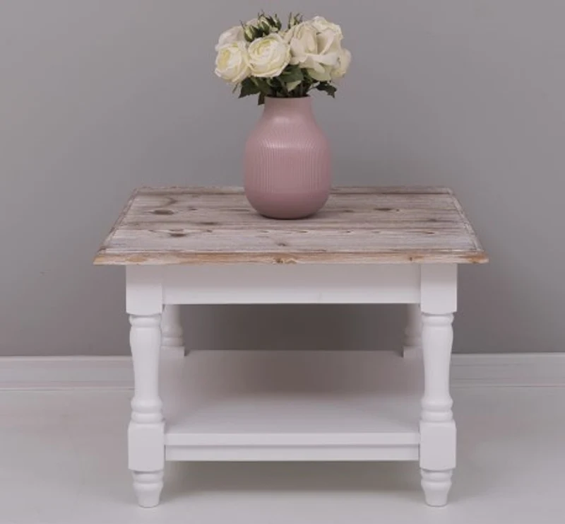 Casa Padrino Couchtisch im Landhausstil, 65 x 65 x 45 cm