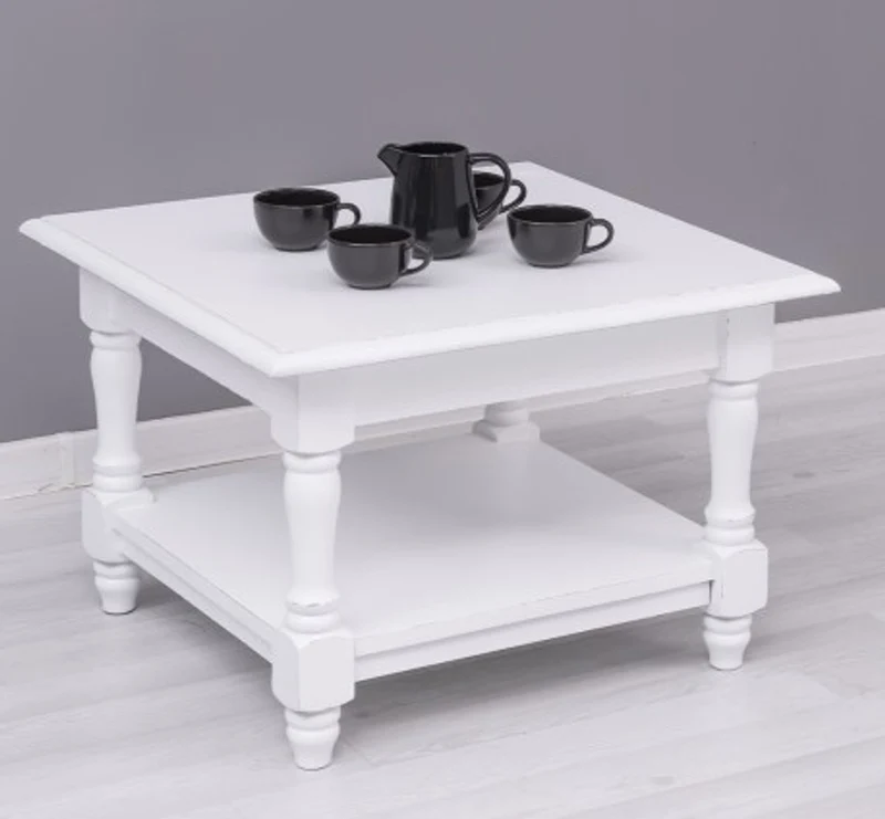 Casa Padrino Couchtisch im Landhausstil, 65 x 65 x 45 cm