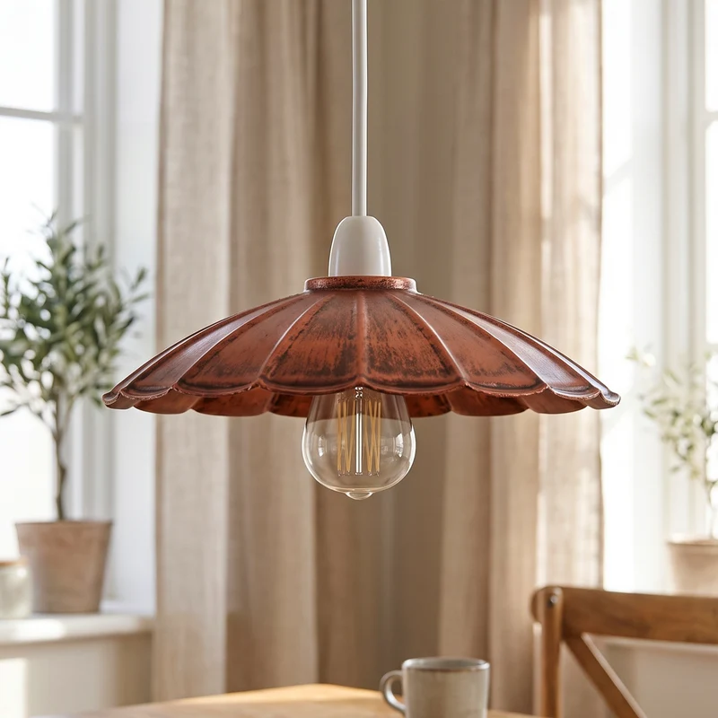 Retro Lampenschirm Metall Gewellt E27 | Ø22 cm ~1233