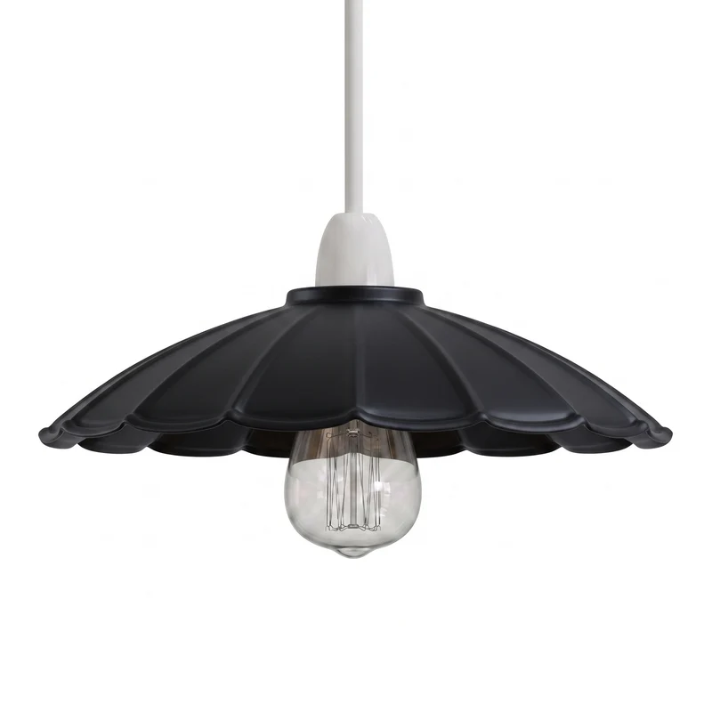 Retro Lampenschirm Metall Gewellt E27 | Ø22 cm ~1233