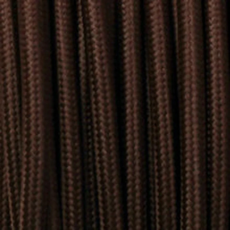 Textilkabel Rund Braun 3-adrig Stoffkabel Stromkabel ~1130