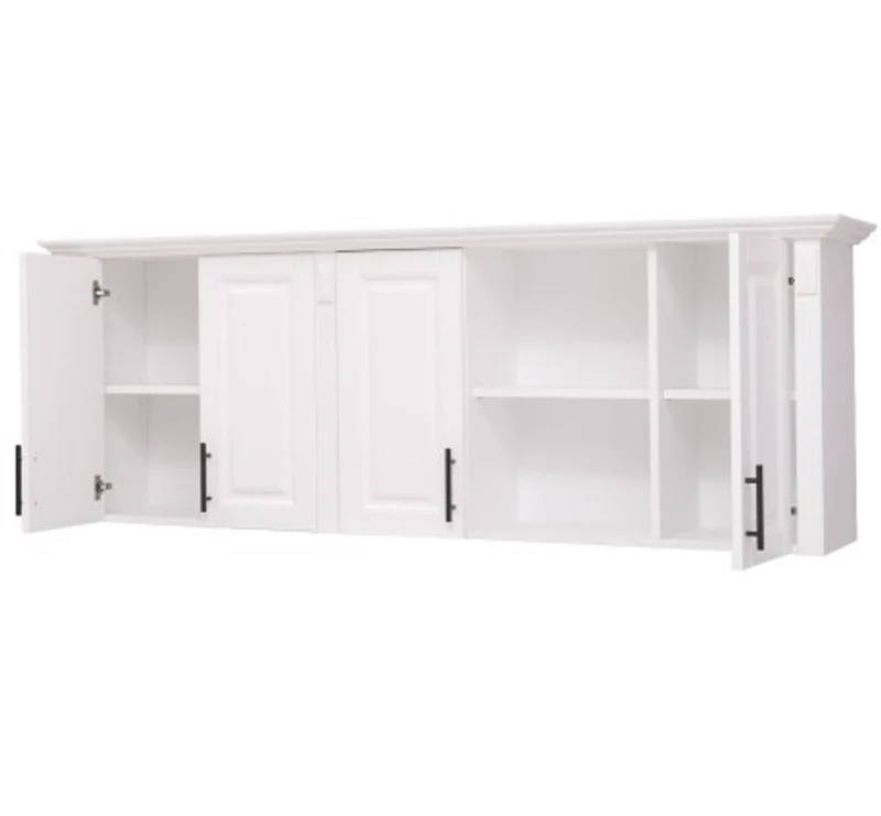 Casa Padrino Küchenschrank im Landhausstil mit 4 Türen, 185 x 35 x 65 cm