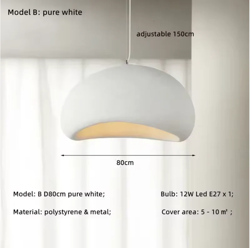 Nordische Design-Pendelleuchte in Weiß für entspannende Atmosphäre – Pura