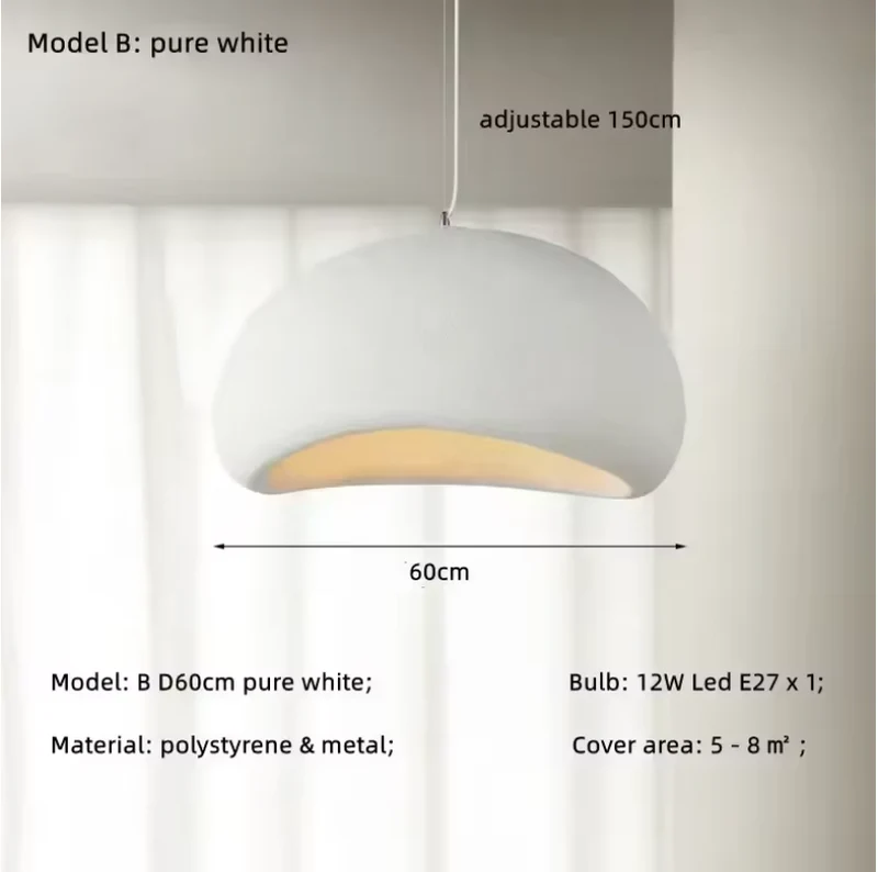 Nordische Design-Pendelleuchte in Weiß für entspannende Atmosphäre – Pura