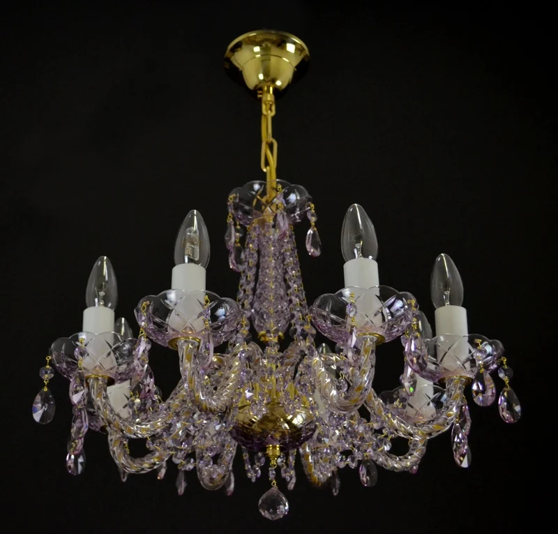 Casa Padrino Luxus Barock Kristall Kronleuchter Gold Ø 49 x H. 38 cm - Prunkvolle Messing Kronleuchter mit böhmischem Kristallglas - Barock Möbel - Edel & Prunkvoll