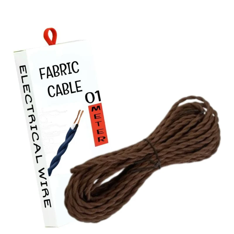 Textilkabel Braun 2 adrig gedreht Stromkabel Braun 0,75mm² ~2750