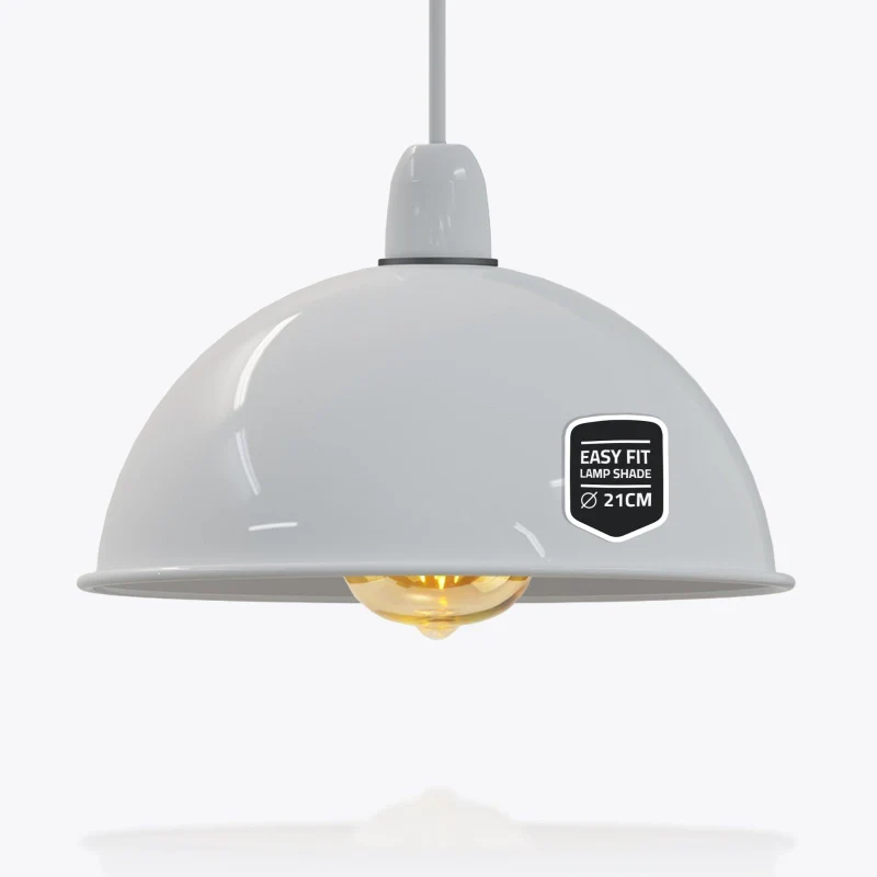 Retro Easy Fit Lampenschirm Metall | Ø 21cm ~2146
