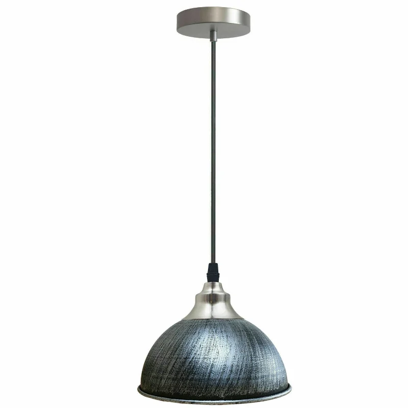 LEDSONE Deckenleuchte Silber 21cm E27 Pendelleuchte ~2158