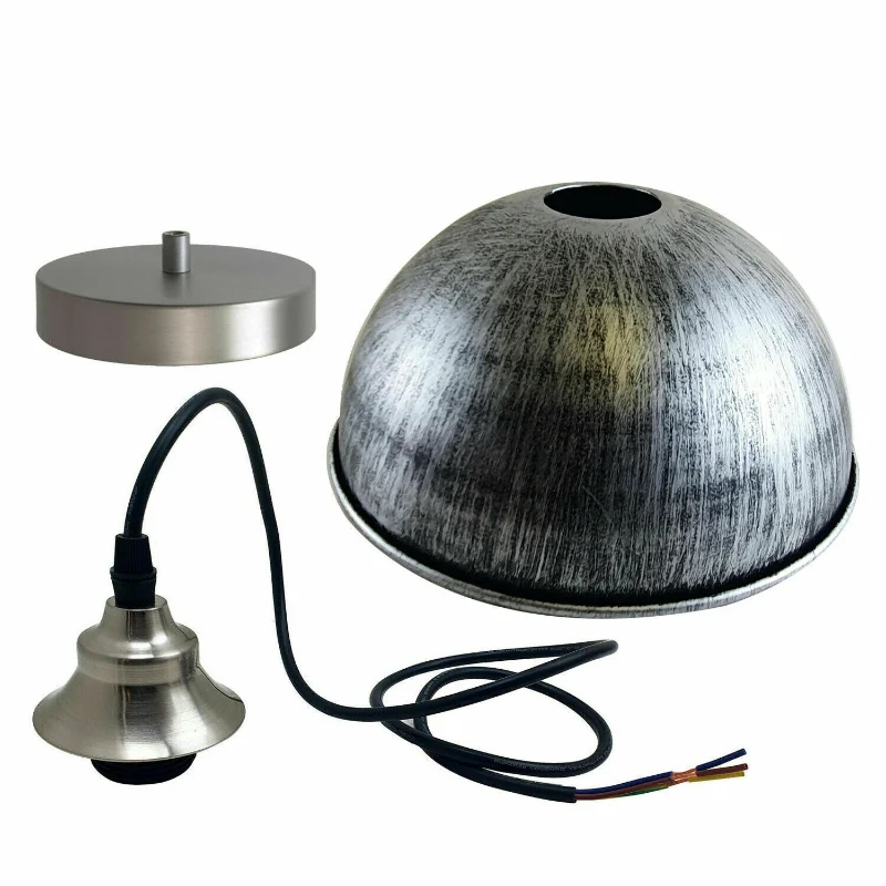 LEDSONE Deckenleuchte Silber 21cm E27 Pendelleuchte ~2158