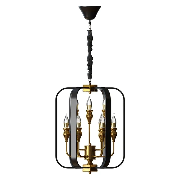 pendelleuchte schwarz/gold 9 Kerzen-kronleuchter modern~2717