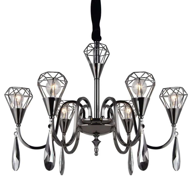 Eleganter Kristallkronleuchter mit 7er Käfig für 60W~2712