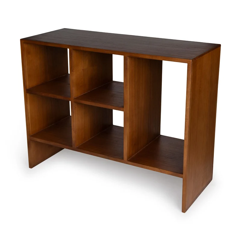 Regal Mid-Century Book Rack 5 dunkelbraun - Detjer