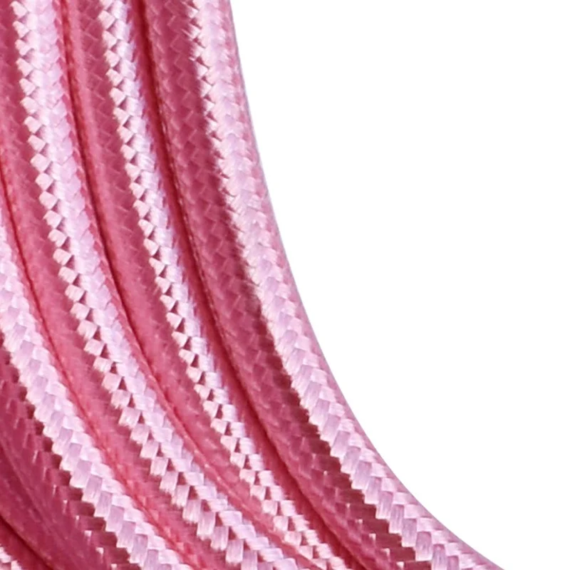 1m LED Wandleuchte Kabel,2-adrig Rosa Textil, 2x0,75mm²~1155