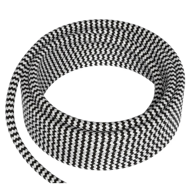 Vintage Farben stromkabel schwarz Zig-Zag Pendelleuchte~2667